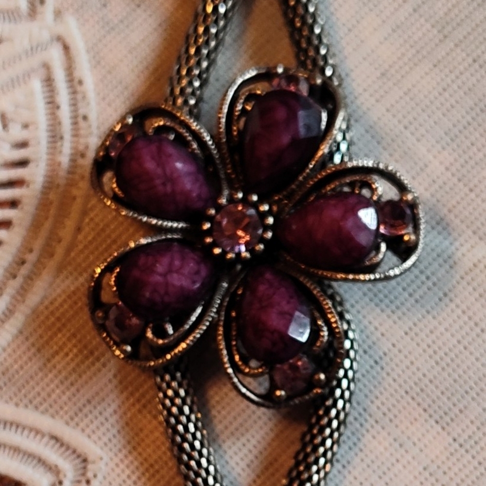 Purple Flower Vintage Bracelet